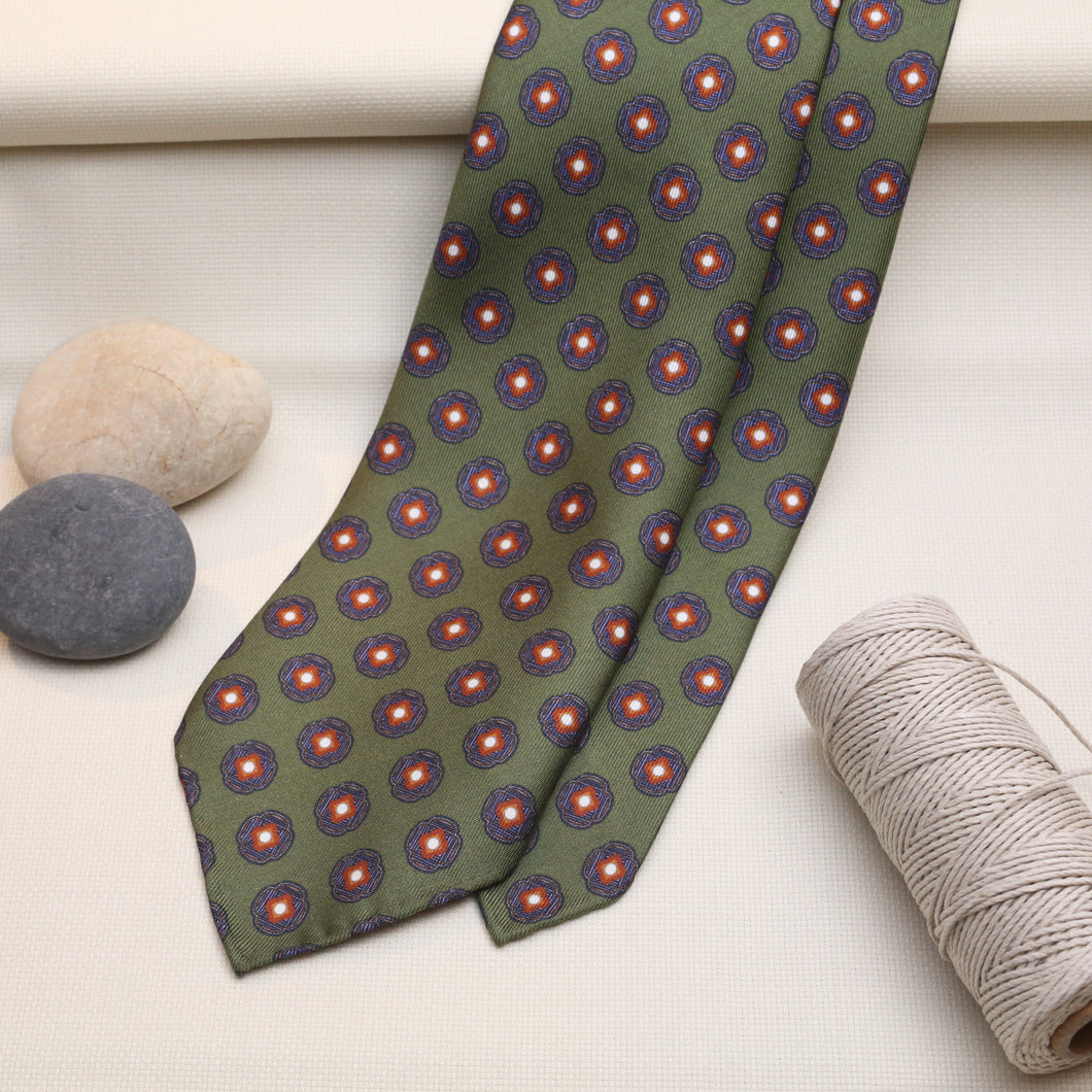 Printed Silk Repeating Pattern Tie